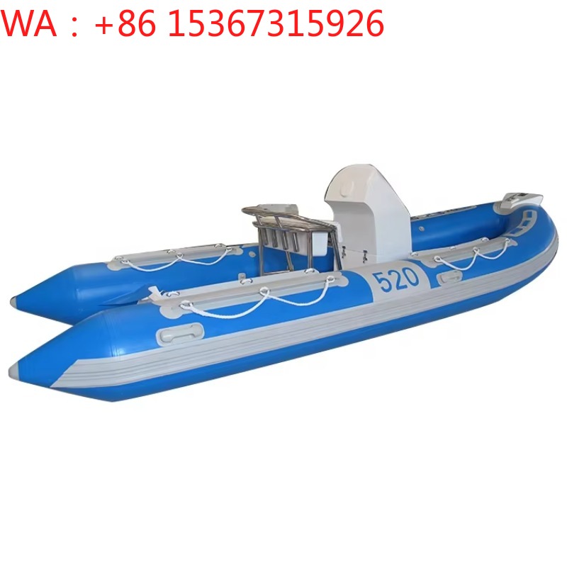 Fishing Boat Outboard Motor - RIB520A Rigid Hull Inflatable Rowing Boat