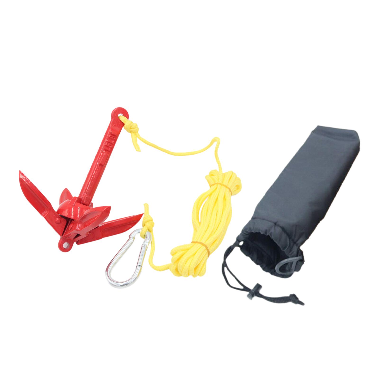 Fishing Boat Anchor - Carbon Steel Folding Boat Anchor Kit