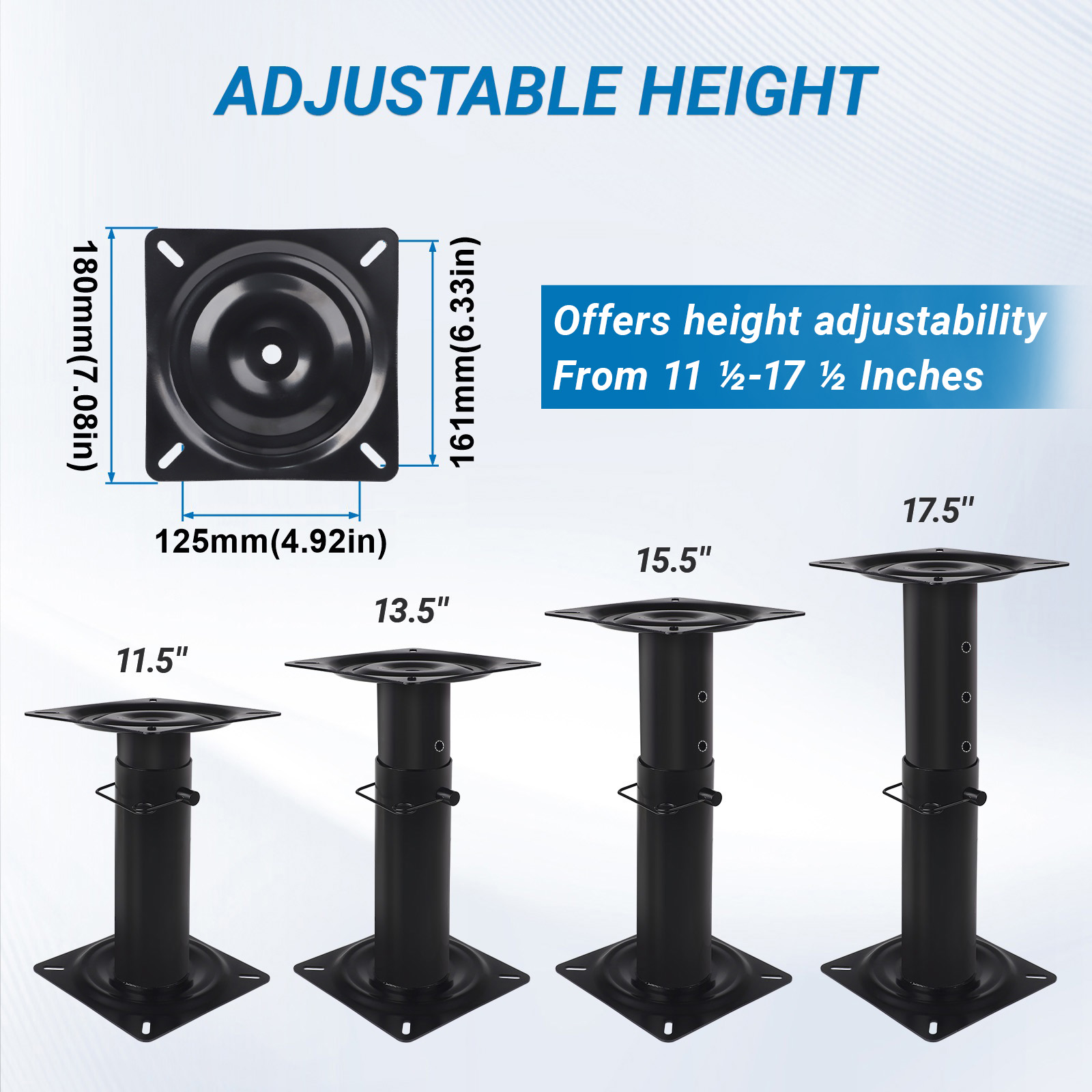 Boat Seat Pedestal Mount, Adju - Fishing Boat Steering Wheel ulasan dan harga
