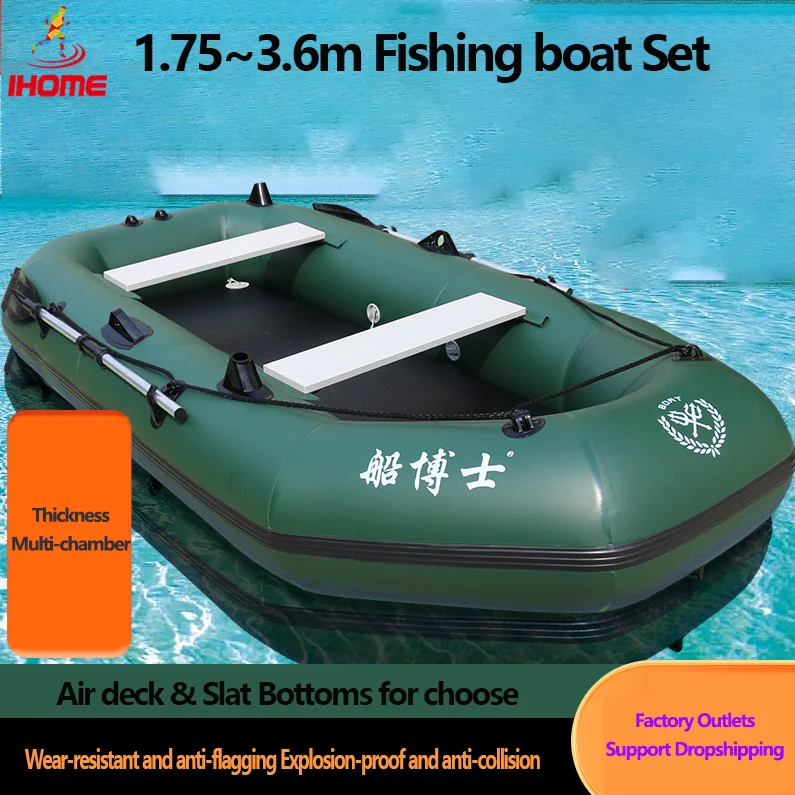 1.75~3.6m Green Fishing Kayak  - Fishing Boat Oar ulasan dan harga