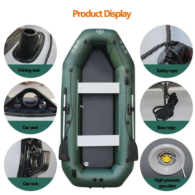 1.75~3.6m Green Fishing Kayak  - Fishing Boat Oar ulasan dan harga