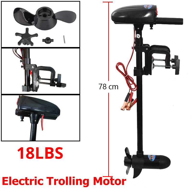 Electric Boat Motor 18LBS/28LB - Fishing Boat Trolling Motor ulasan dan harga