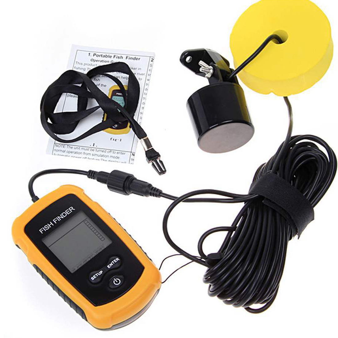 Alarm 100M Portable Sonar Fish - Fishing Boat Depth Finder ulasan dan harga