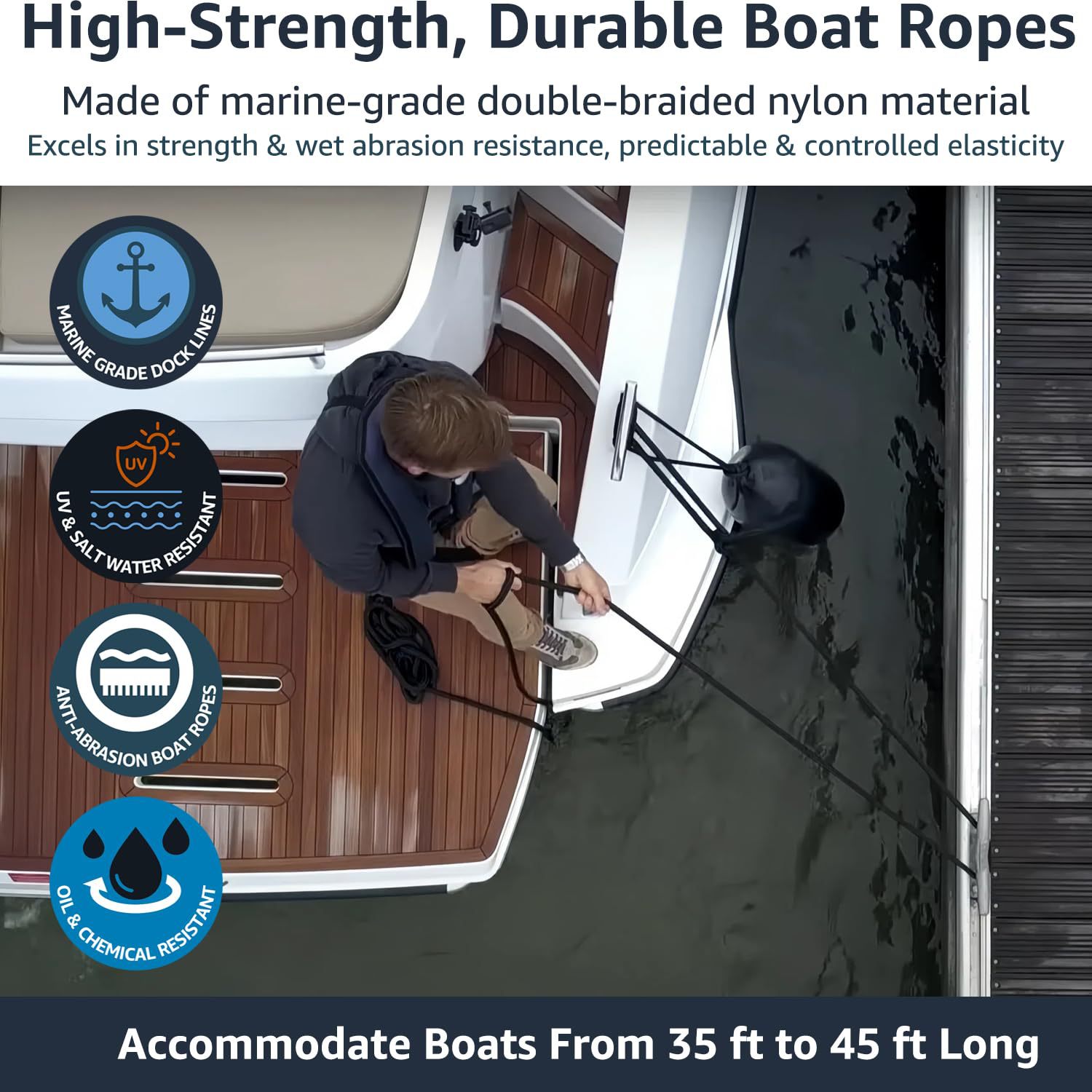 Marine Dock Rope Nylon Docking - Fishing Boat Paddle ulasan dan harga