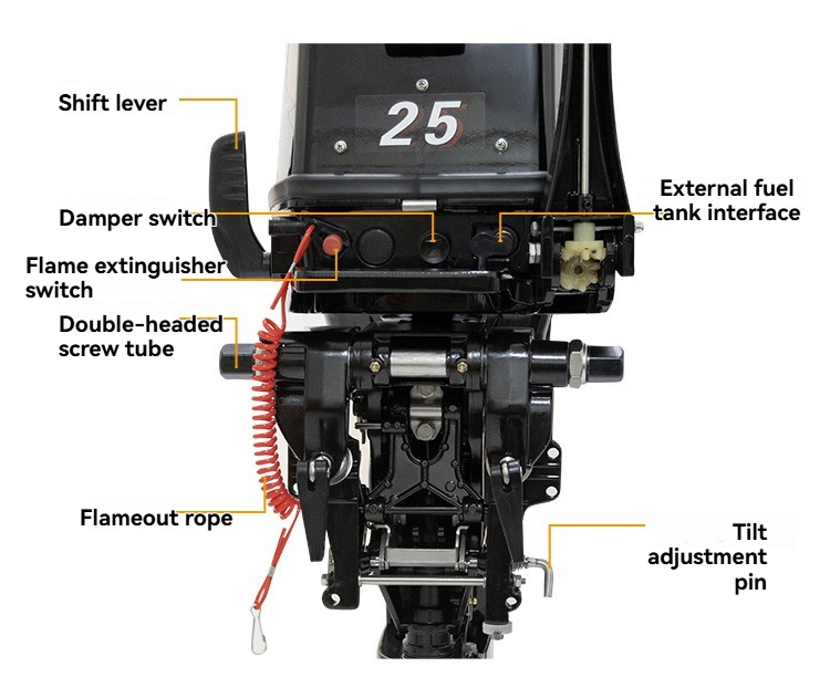 2 Stroke 25hp 326cc Outboard B - Fishing Boat Outboard Motor ulasan dan harga